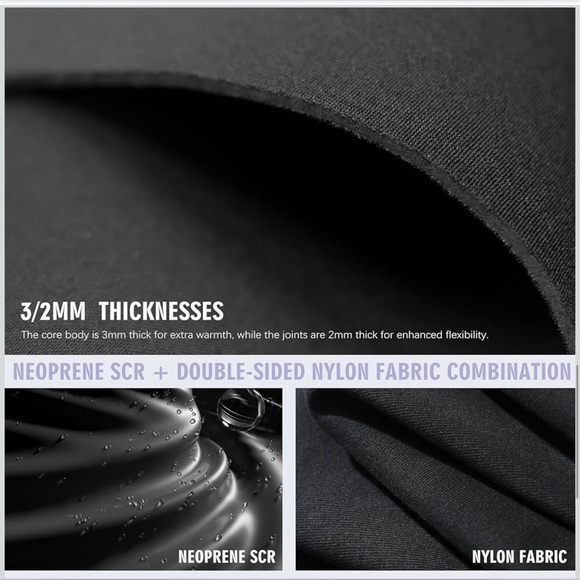 NWT SURQO Gray Wetsuit Women 3/2mm Neoprene Full Body Thermal Women’s, 12 - Picture 8 of 11